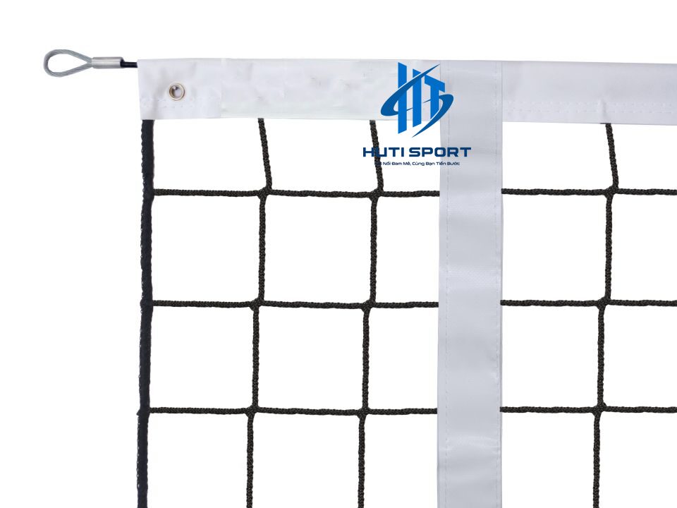 luoi bong chuyen khong gut soi br 3 0mm o don 100mm bang tren pvc trang va xung quanh vat so 3
